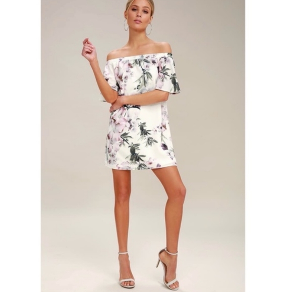 Lulus Dream of You Ivory Floral Print Shift Dress - Picture 2 of 15